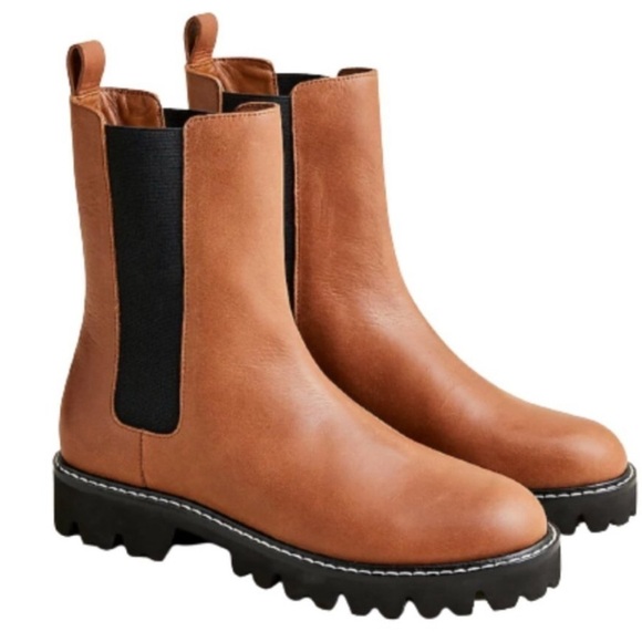 NEW J.crew Gwen Chelsea Boots Booties Womens brown BA187 $278 - Picture 1 of 3